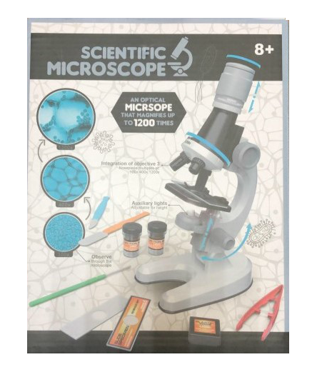 Детский Микроскоп Scientific Microscope (с 3 объективами 1200х 400х 100х с контейнерами баночками и приборам) - фото 3 - id-p145344096