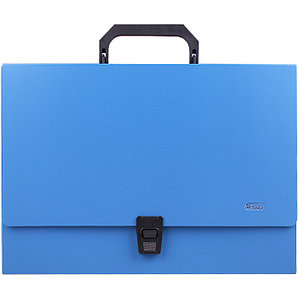 Папка-Портфель пласт. Hatber Standart синяя А4