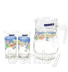 N3215 Набор стаканов с кувшином Arcopal Florine, 7 предметов, для воды, соков, компотов - фото 3 - id-p104073857