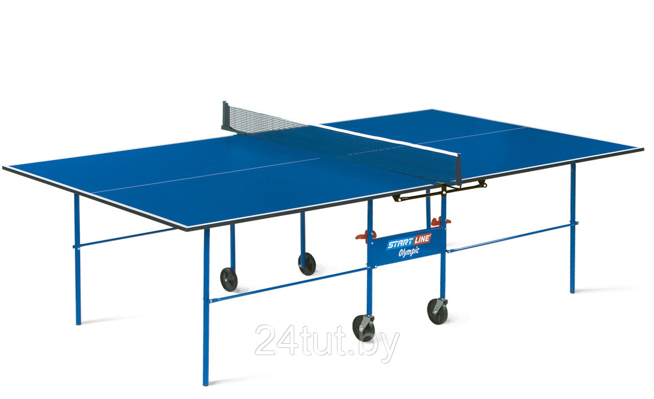 Теннисные столы Start Line Теннисный стол START LINE Olympic без сетки 6020, ЛДСП 16 мм, складной на роликах