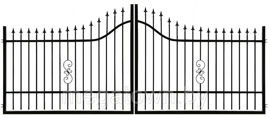 Ворота с элементами ковки "Веста", фото 2