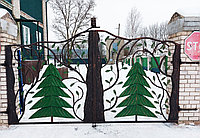 Кованные ворота с совой