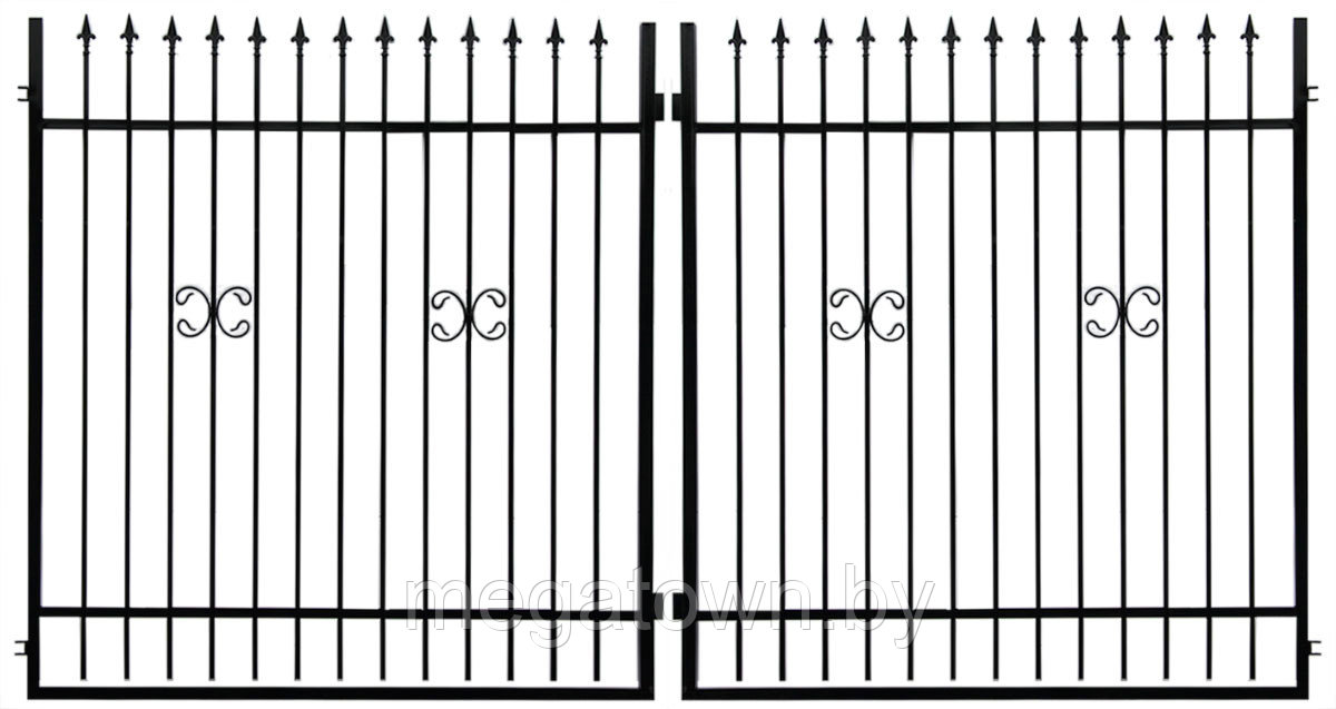 Ворота с элементами ковки "Граф"