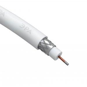 ЭРА Кабель коаксиальный RG-6U, 75 Ом, CCS/(оплётка Al 48%), PVC, цвет белый, бухта 10 м, SIMPLE /40