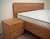 Кровать из дубового цельноламельного щита "ОБОЛ"  180×200, фото 2