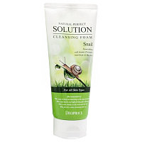 ДП FOAM Пенка для лица и тела DEOPROCE NATURAL PERFECT SOLUTION CLEANSING FOAM SNAIL 170гр