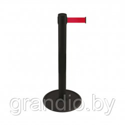 Столбик ограждения с вытяжной лентой красного цвета - фото 1 - id-p145372898