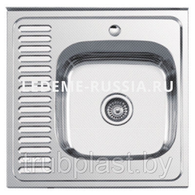 Мойка накладная кухонная LEDEME L66060-R декор, нержавеющая сталь - фото 1 - id-p145382438