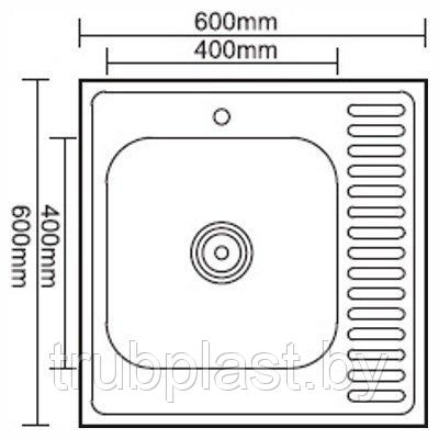 Мойка накладная кухонная LEDEME L66060-L декор, нержавеющая сталь - фото 2 - id-p145383483