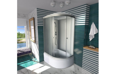 Душевая кабина 120*80*210 светлая без электрики Niagara NG-779-14 LN/RN, фото 2
