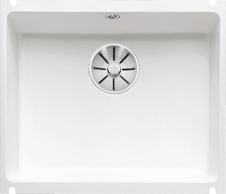 Кухонная мойка Blanco Subline 500-U керамика (глянцевый белый, с отводной арматурой InFino®)