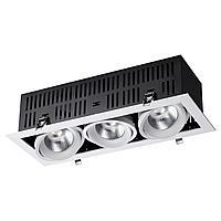 358442 SPOT NT20 113 бел/черн Встраиваемый карданный светильник IP20 LED 4000К 3*24W 100-265V GESSO