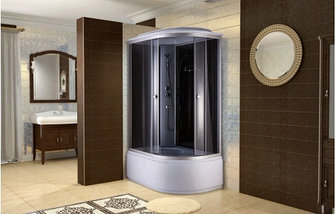 Душевая кабина 120*80**215 темная, без электрики Niagara NG-1510-14 LN/RN, фото 2