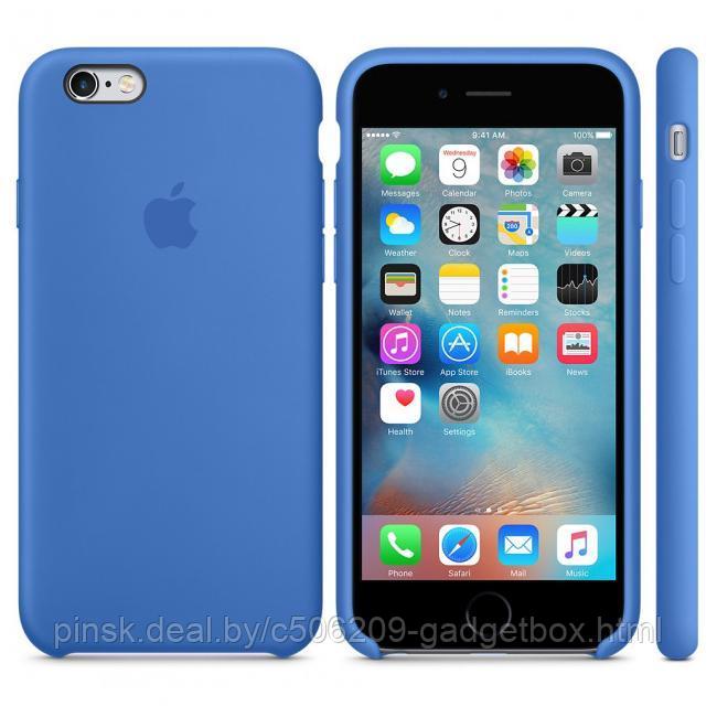 Чехол Silicone Case для Apple iPhone 6 / iPhone 6S, #3 Royal blue (Ярко-синий) - фото 2 - id-p130057768