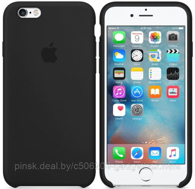 Чехол Silicone Case для Apple iPhone 6 / iPhone 6S, #18 Black (Черный) - фото 2 - id-p130057783