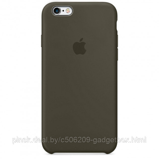Чехол Silicone Case для Apple iPhone 6 / iPhone 6S, #34 Dark olive (Темно-оливковый) - фото 1 - id-p130057799