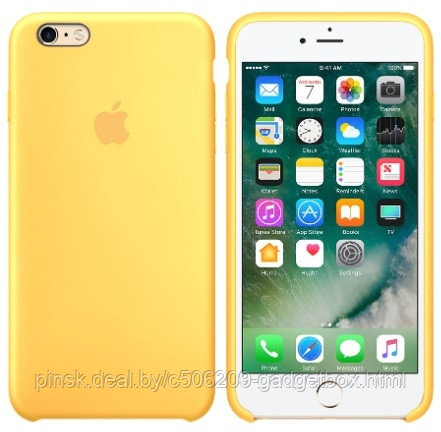 Чехол Silicone Case для Apple iPhone 6 Plus / iPhone 6S Plus, #4 Yellow (Желтый) - фото 1 - id-p130057839