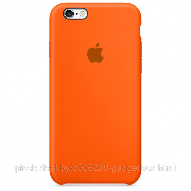 Чехол Silicone Case для Apple iPhone 6 Plus / iPhone 6S Plus, #13 Orange (Оранжевый) - фото 1 - id-p130057848