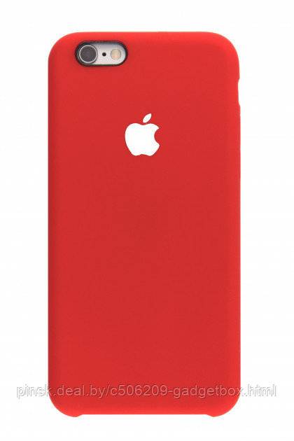 Чехол Silicone Case для Apple iPhone 6 Plus / iPhone 6S Plus, #14 Red (Красный) - фото 1 - id-p130057849