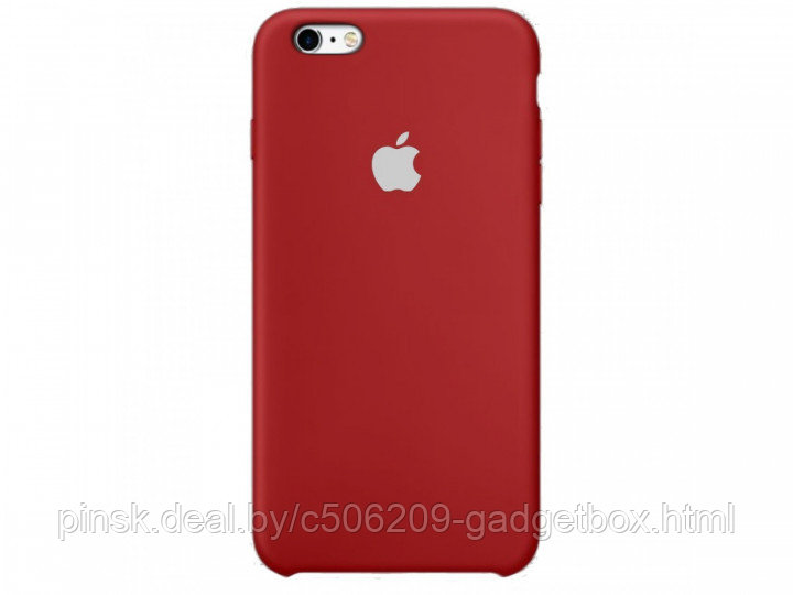 Чехол Silicone Case для Apple iPhone 6 Plus / iPhone 6S Plus, #33 Cherry (Темно-красный) - фото 1 - id-p130057868