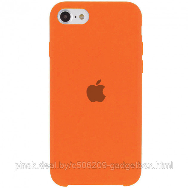 Чехол Silicone Case для Apple iPhone 7 / iPhone 8 / SE 2020, #13 Orange (Оранжевый) - фото 1 - id-p130057918