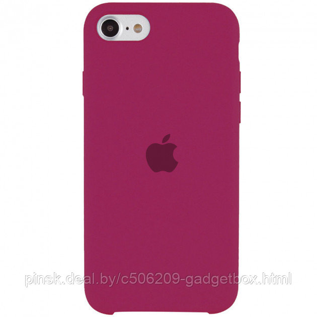 Чехол Silicone Case для Apple iPhone 7 / iPhone 8 / SE 2020, #36 Rose red (Бордовый) - фото 1 - id-p130057941