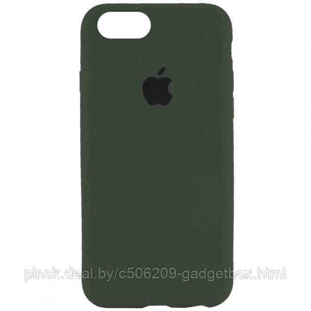 Чехол Silicone Case для Apple iPhone 7 / iPhone 8 / SE 2020, #48 Dark Green (Темно-зеленый) - фото 1 - id-p130057953