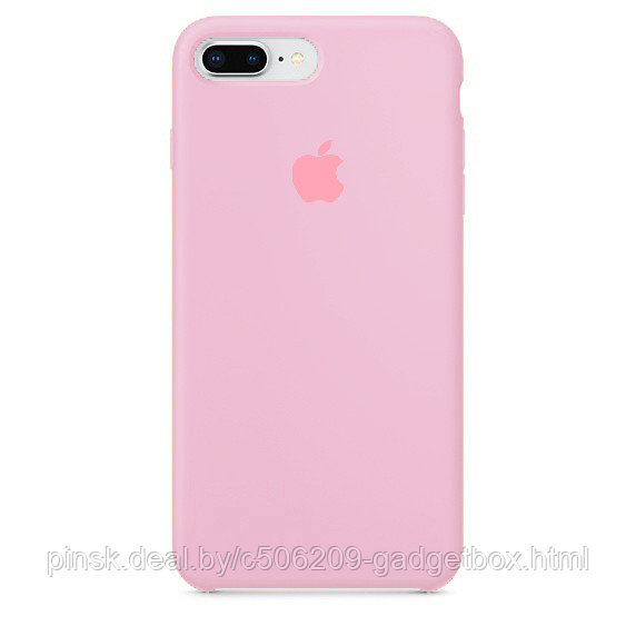 Чехол Silicone Case для Apple iPhone 7 Plus / iPhone 8 Plus, #6 Light pink (Светло-розовый) - фото 1 - id-p130057981