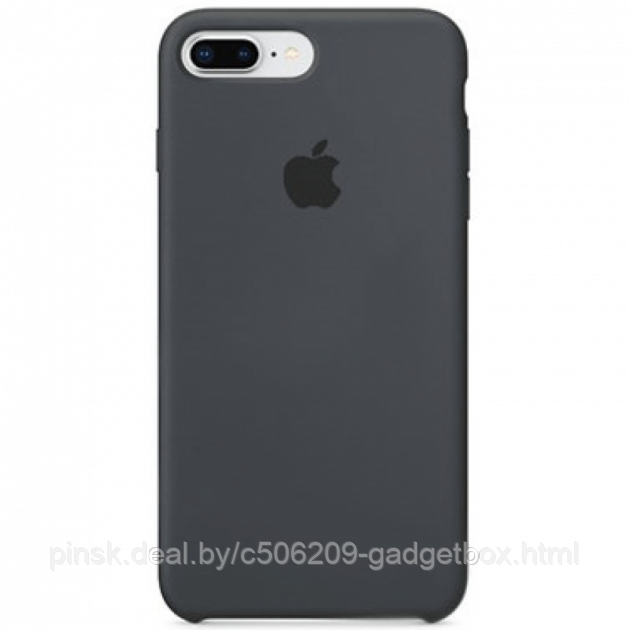 Чехол Silicone Case для Apple iPhone 7 Plus / iPhone 8 Plus, #15 Dark Gray (Темно-серый) - фото 1 - id-p130057990