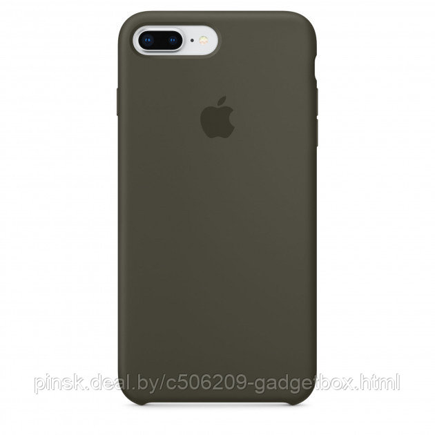Чехол Silicone Case для Apple iPhone 7 Plus / iPhone 8 Plus, #34 Dark olive (Темно-оливковый) - фото 1 - id-p130058009