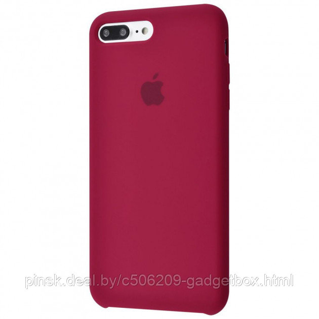Чехол Silicone Case для Apple iPhone 7 Plus / iPhone 8 Plus, #36 Rose red (Бордовый) - фото 1 - id-p130058011