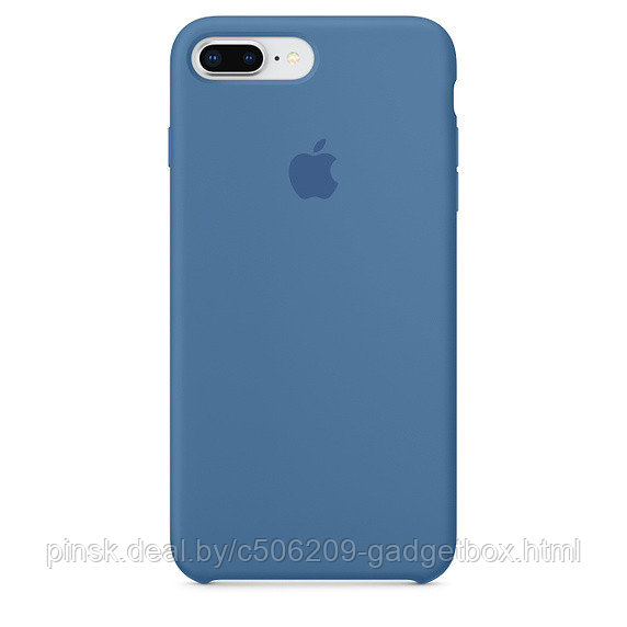Чехол Silicone Case для Apple iPhone 7 Plus / iPhone 8 Plus, #38 Denim blue (Стальной синий) - фото 1 - id-p130058013