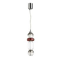 4826/18L PENDANT ODL21 007 хром/дымчатый/бордо/прозрачный Подвес LED 18W BEANS