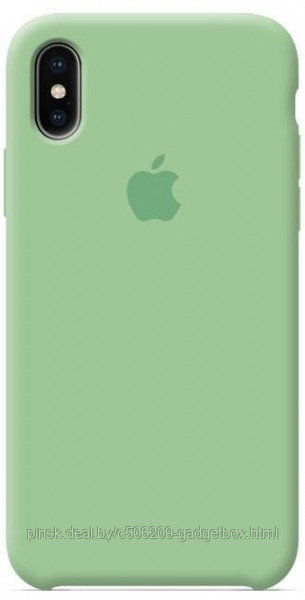 Чехол Silicone Case для Apple iPhone X / iPhone XS , #1 Mint (Зеленая мята) - фото 1 - id-p130058046