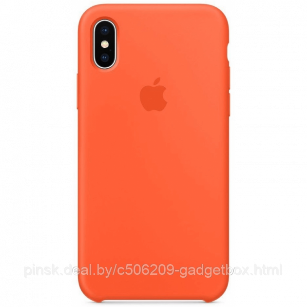 Чехол Silicone Case для Apple iPhone X / iPhone XS , #2 Apricot (Абрикосовый) - фото 1 - id-p130058047