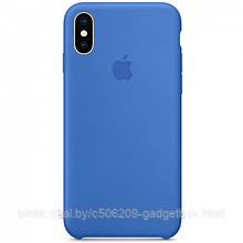 Чехол Silicone Case для Apple iPhone X / iPhone XS , #3 Royal blue (Ярко-синий)