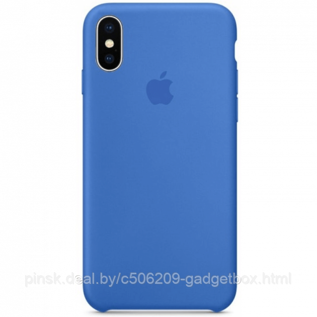 Чехол Silicone Case для Apple iPhone X / iPhone XS , #3 Royal blue (Ярко-синий) - фото 1 - id-p130058048