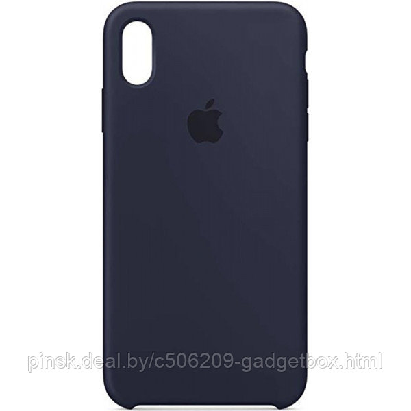 Чехол Silicone Case для Apple iPhone X / iPhone XS , #8 Dark blue (Темно-синий) - фото 1 - id-p130058053