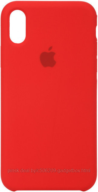 Чехол Silicone Case для Apple iPhone X / iPhone XS , #14 Red (Красный) - фото 1 - id-p130058059