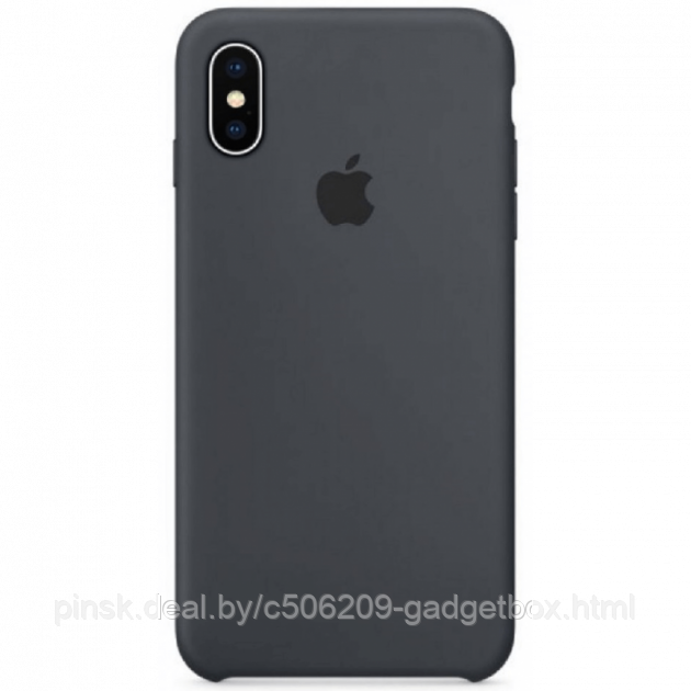 Чехол Silicone Case для Apple iPhone X / iPhone XS , #15 Dark Gray (Темно-серый) - фото 1 - id-p130058060