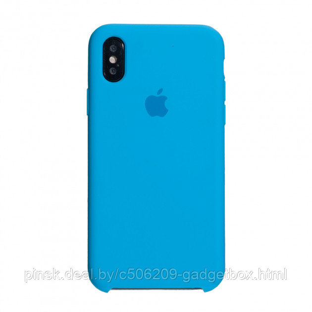 Чехол Silicone Case для Apple iPhone X / iPhone XS , #16 Blue (Голубой) - фото 1 - id-p130058061