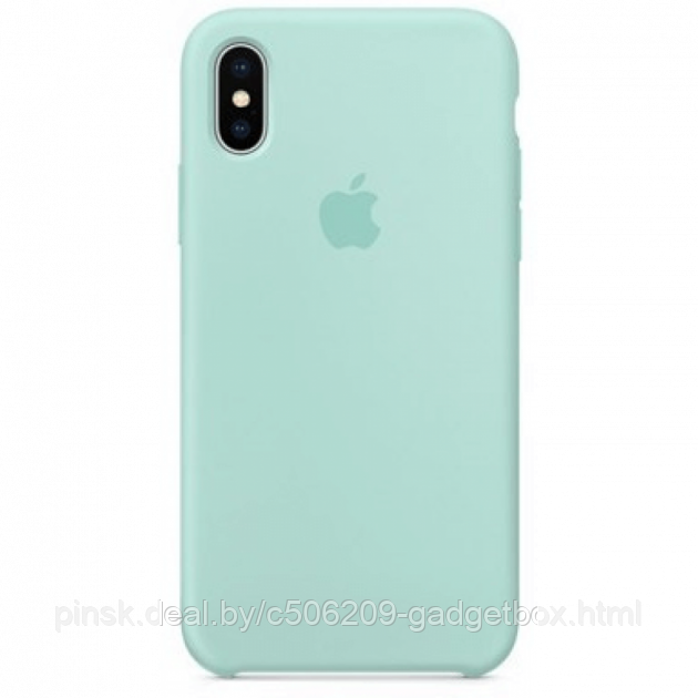 Чехол Silicone Case для Apple iPhone X / iPhone XS , #17 Turquoise (Бирюзовый) - фото 1 - id-p130058062
