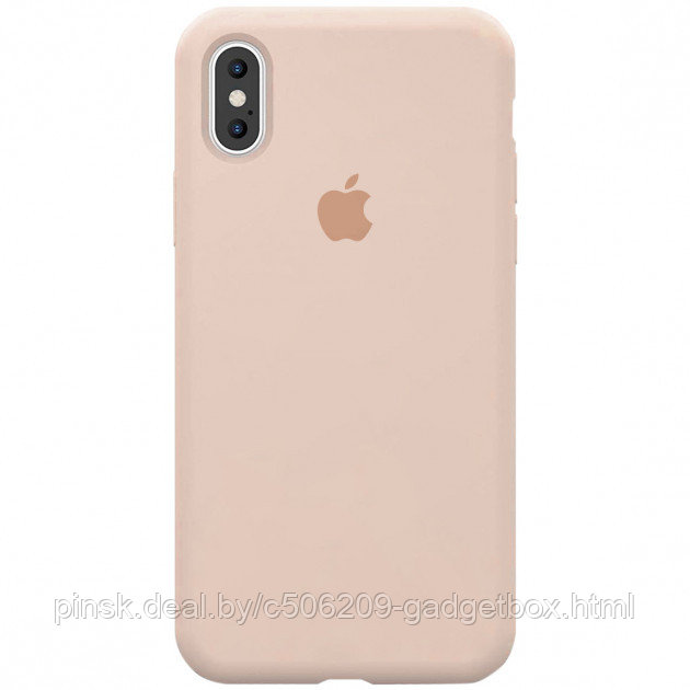Чехол Silicone Case для Apple iPhone X / iPhone XS , #19 Pink sand (Розовый песок) - фото 1 - id-p130058064