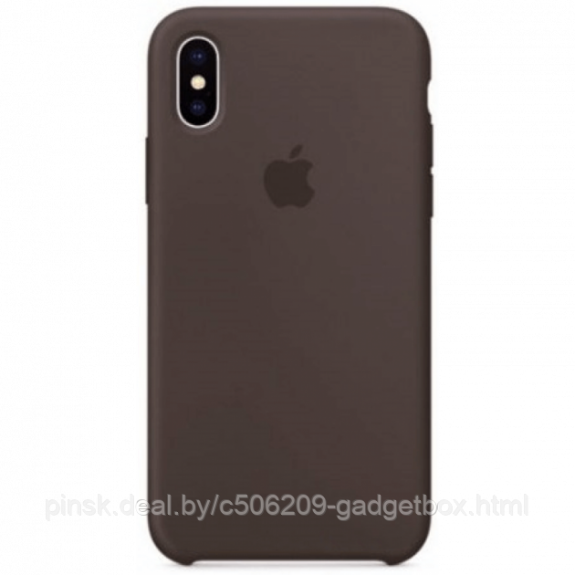 Чехол Silicone Case для Apple iPhone X / iPhone XS , #22 Cocoa (Шоколадный) - фото 1 - id-p130058067