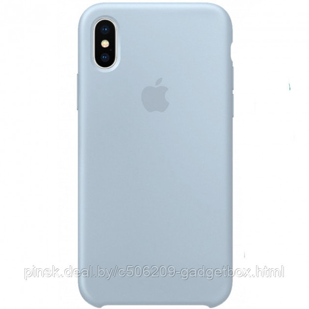 Чехол Silicone Case для Apple iPhone X / iPhone XS , #26 Mist blue (Серый) - фото 1 - id-p130058071