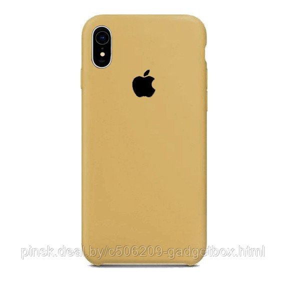 Чехол Silicone Case для Apple iPhone X / iPhone XS , #28 Gold (Горчичный) - фото 1 - id-p130058073