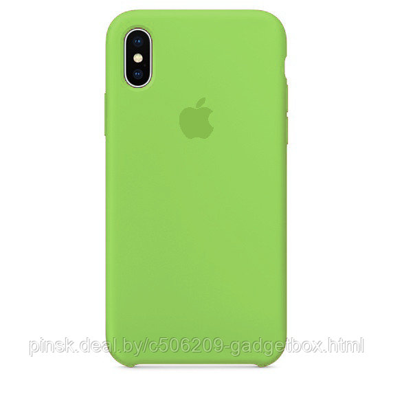 Чехол Silicone Case для Apple iPhone X / iPhone XS , #31 Grass Green (Зеленый) - фото 1 - id-p130058076