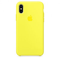 Чехол Silicone Case для Apple iPhone X / iPhone XS , #32 Flash (Желтый неон)