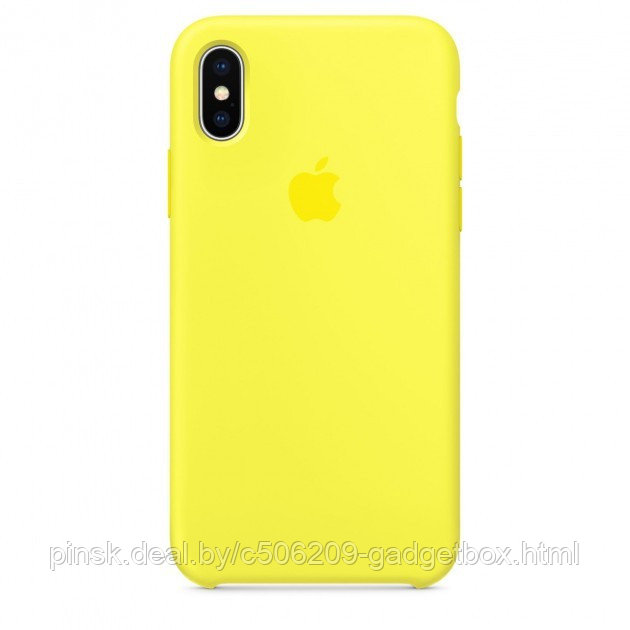 Чехол Silicone Case для Apple iPhone X / iPhone XS , #32 Flash (Желтый неон) - фото 1 - id-p130058077