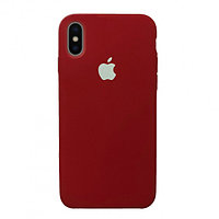 Чехол Silicone Case для Apple iPhone X / iPhone XS , #33 Cherry (Темно-красный)